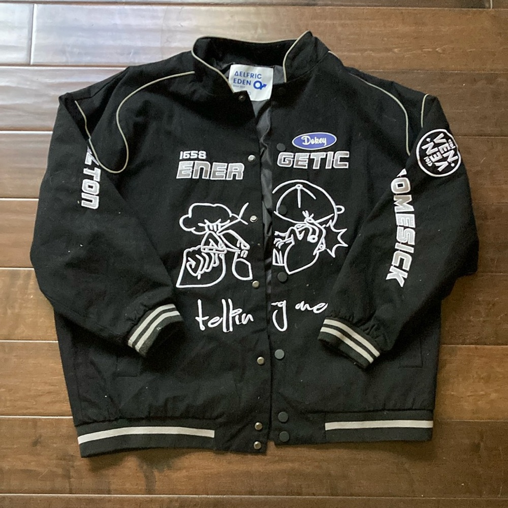 Aelfric Eden Black Varsity Jacket